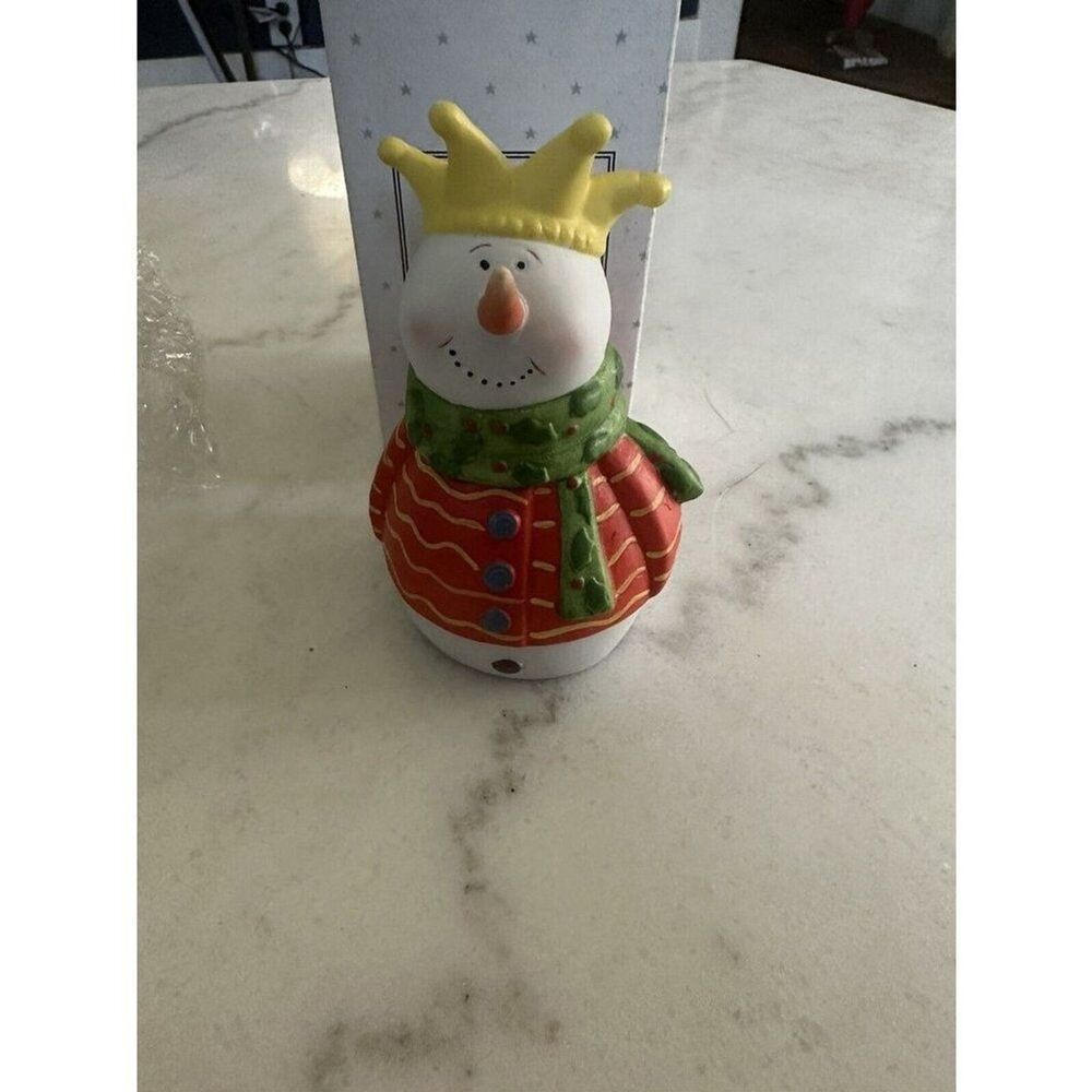 Scott's Of Wisconsin Starry Night Bell Christmas Snowman Holiday